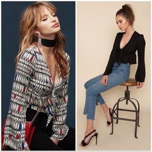 STONE COLD FOX SILK ANJA TOP REFORMATION ARE YOU AM I LINE BY K REALISATION PAR